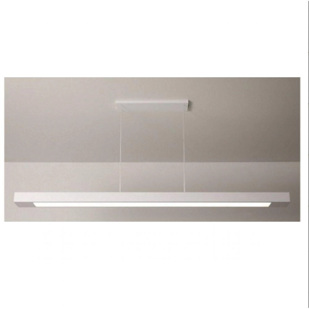 Pendente Retangular 125cm Branco E 2 Lâmpadas Tuboled 18w