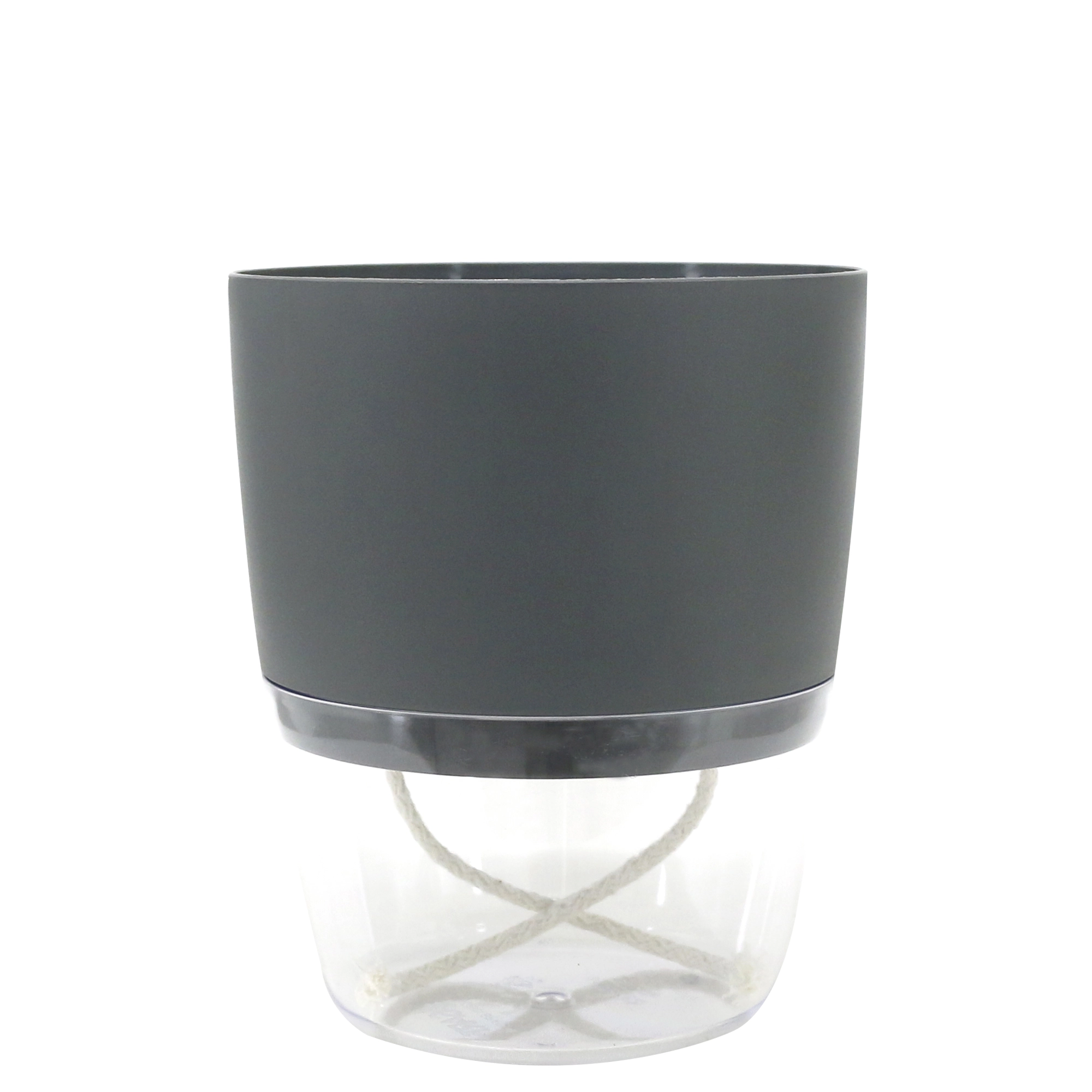 Vaso Acqua Auto Irrigavel Grafite 12x14cm I.acqu.012.014.04 Palash