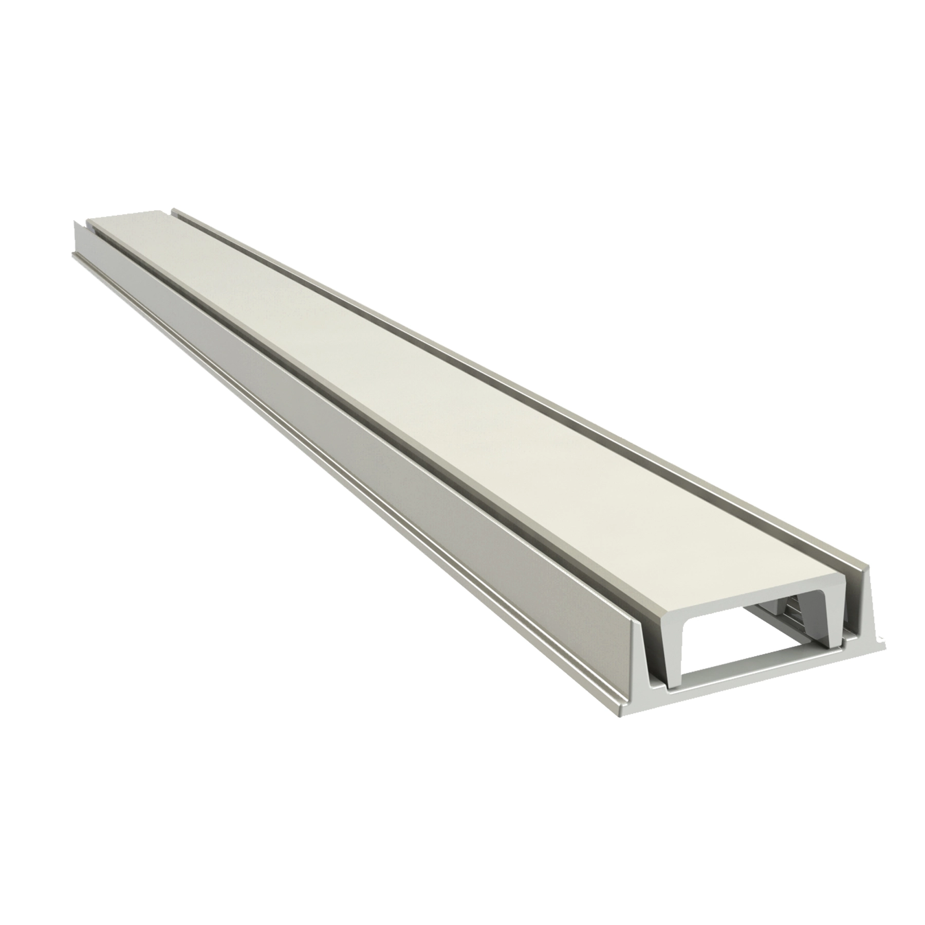 Conjunto Grelha e Porta Grelha com Caixilho Linear Externo para Veículos Leves Alumínio 8x100cm Bege GDA
