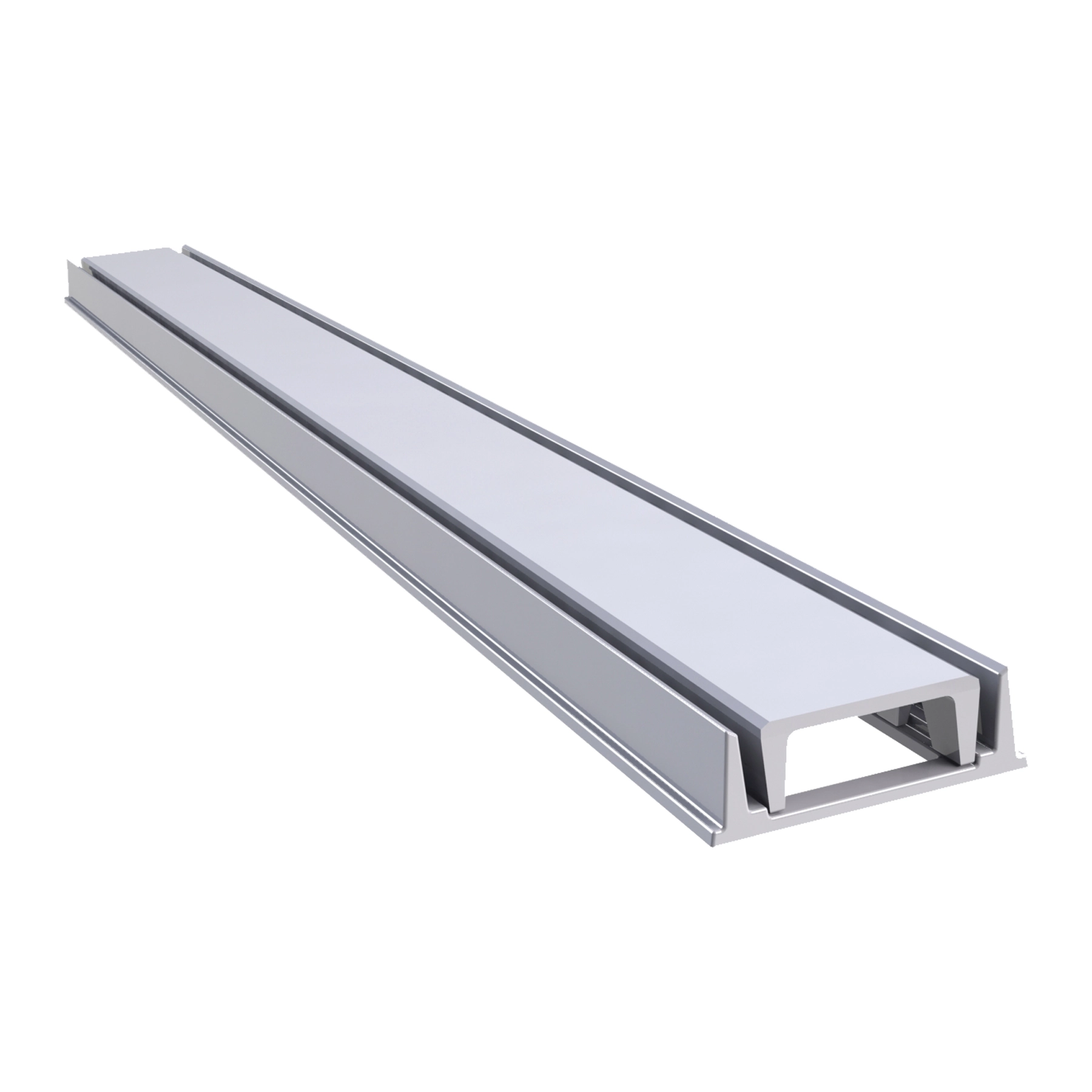 Conjunto Grelha e Porta Grelha com Caixilho Linear Externo para Veículos Leves Alumínio 8x100cm Branco GDA