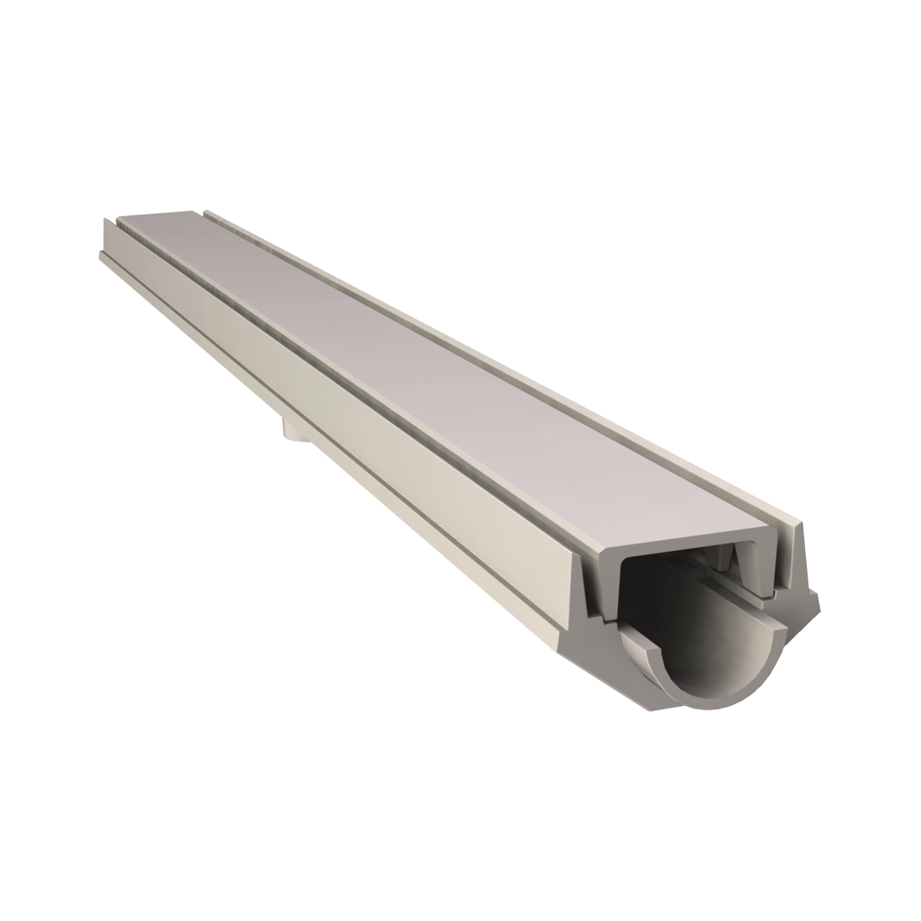 Conjunto Grelha e Porta Grelha com Caixilho Linear Externo para Veículos Leves Alumínio 8x100cm Bege GDA