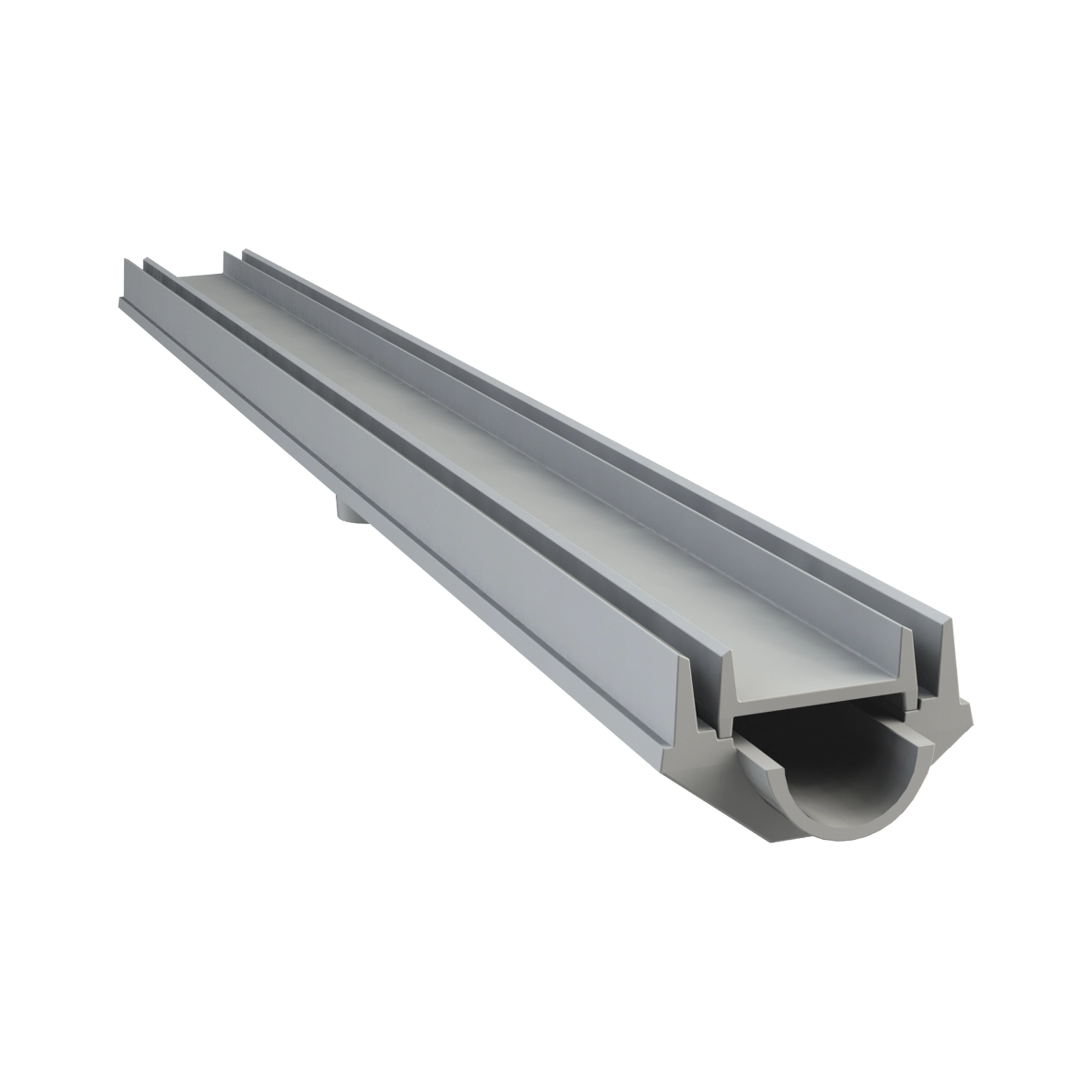 Conjunto Grelha e Porta Grelha com Caixilho Linear Externo para Veículos Leves Alumínio 8x100cm Branco GDA