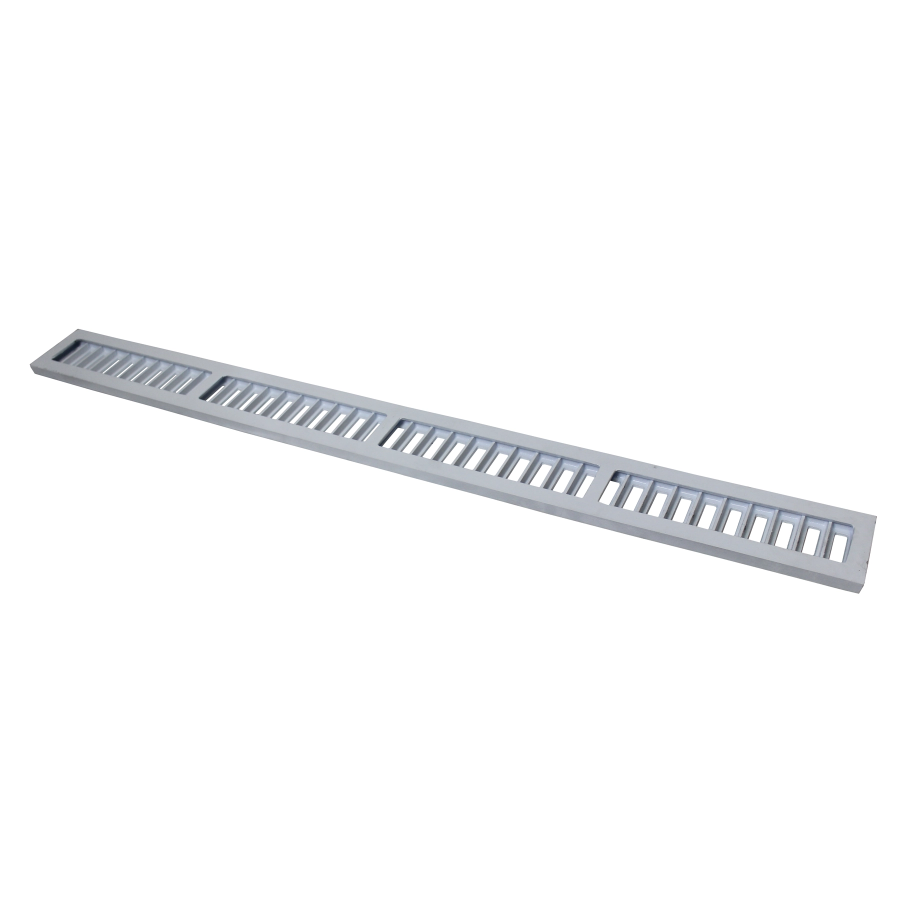 Conjunto Grelha e Porta Grelha com Caixilho Linear Externo para Veículos Leves Alumínio 20x100cm Branco GDA