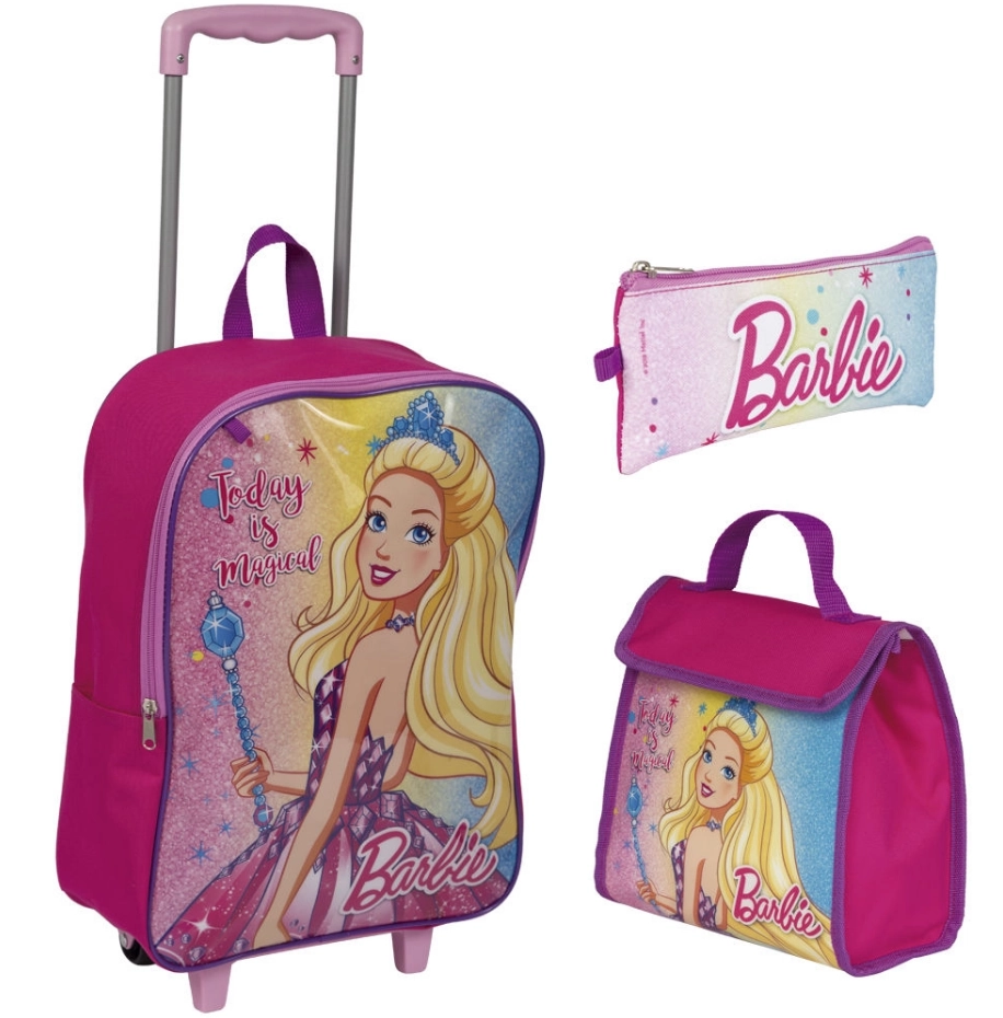 Kit Mochila Lancheira Estojo Barbie 065462 065463 065464 Sestini
