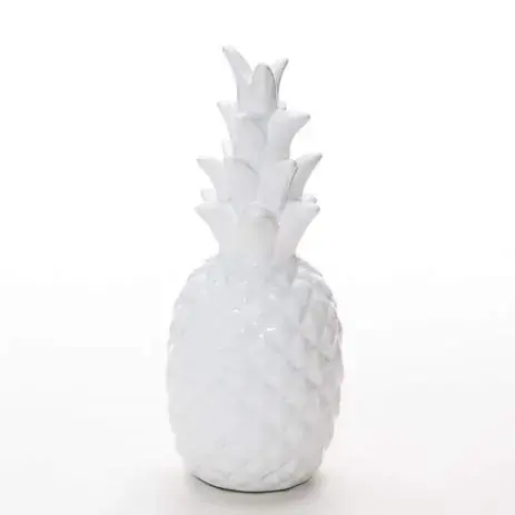 Estatueta Dayhome 15cm Abacaxi Branco