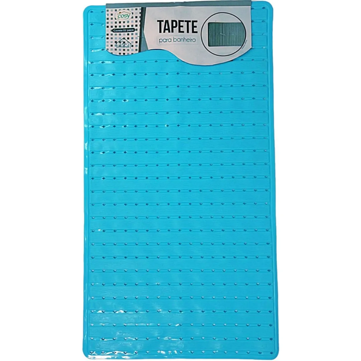 Tapete Retangular Antiderrapante para Box Banheiro em PVC 35x68cm - unidade