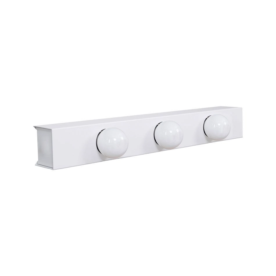 Arandela Camarim 3 Lâmpadas 40cm Alumínio Branco Com Botão Rl
