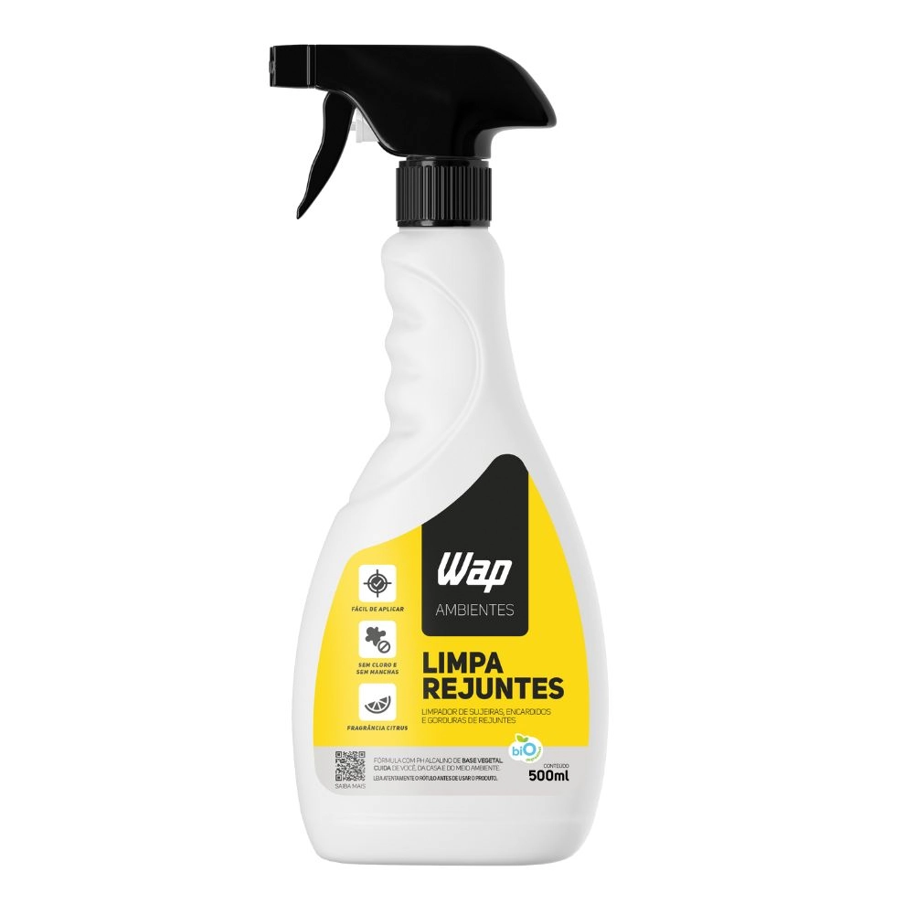 Limpa Rejuntes Removedor De Sujeira Encardido E Gordura Com Fórmula Ecológica E Fragrância Cítrica 500ml - Wap