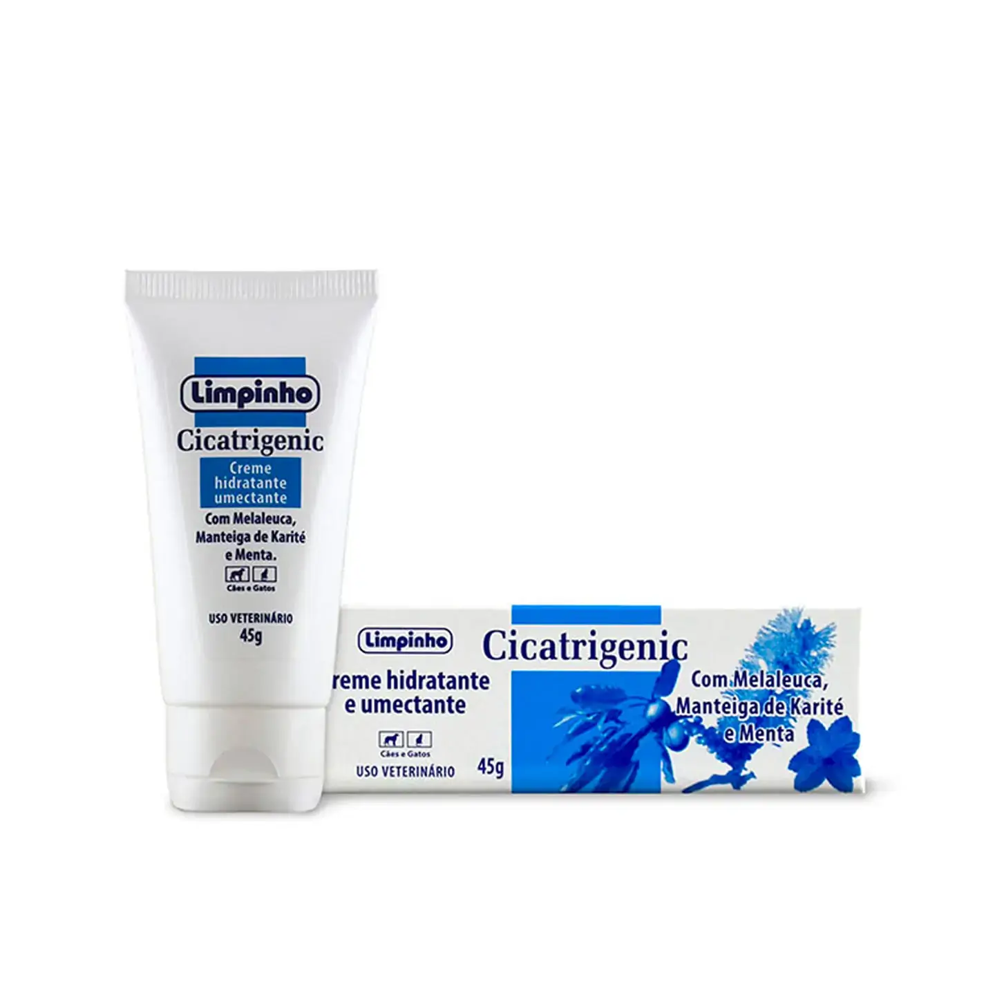 Creme Cicatrizante Cicatrigenic Para Cães E Gatos Limpinho 45g