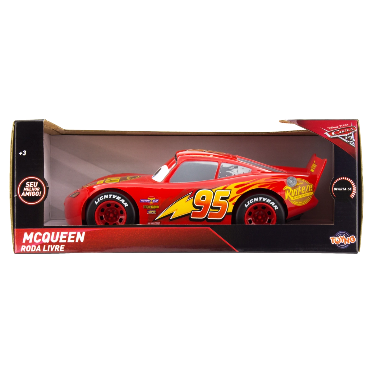 Carrinho Roda Livre Mcqueen Toyng