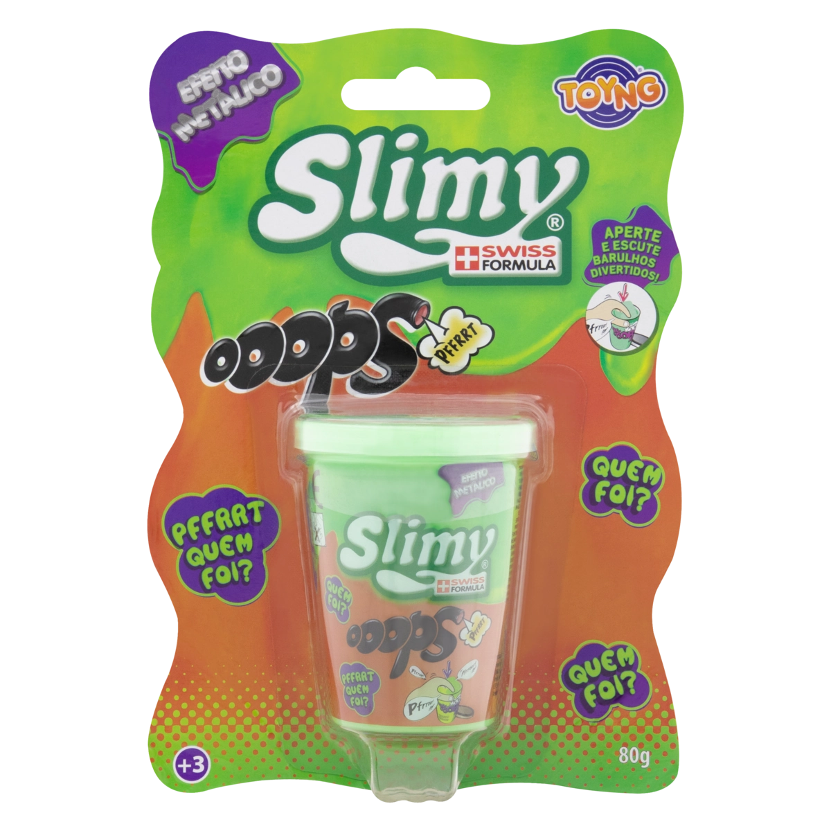 Slime Metalizado Toyng Slimy Blister 80g