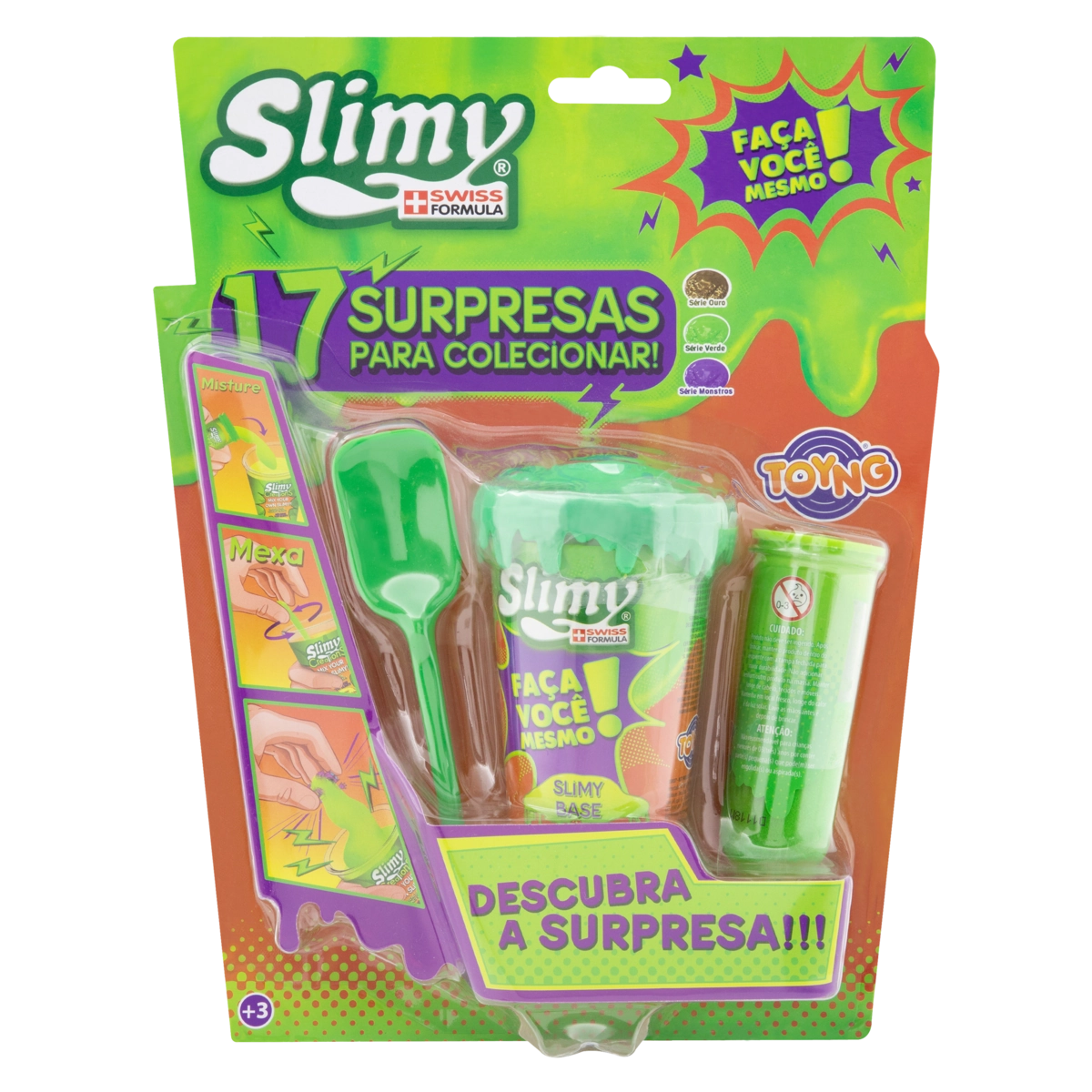 Kit Slime 17 Surpresas Toyng Slimy 130g