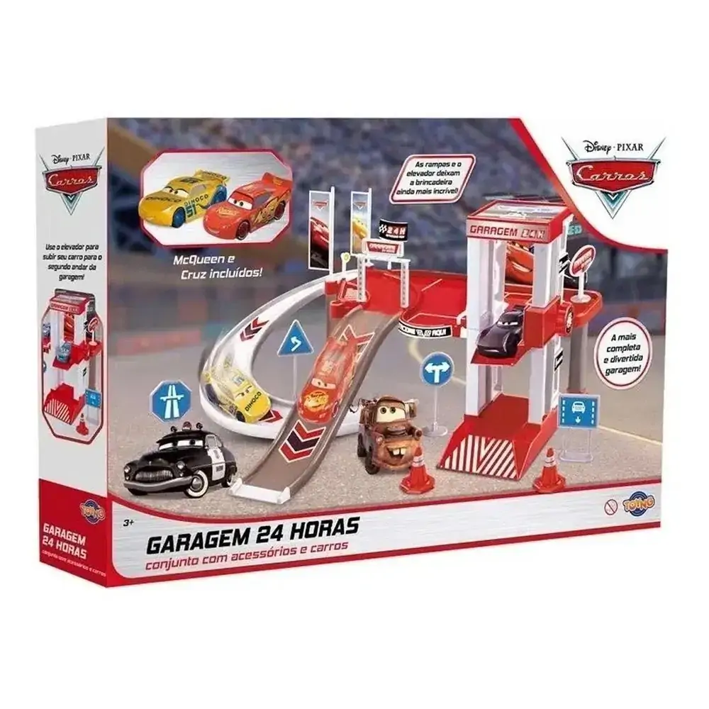 Kit Garagem Mcqueen Cruz Toyng