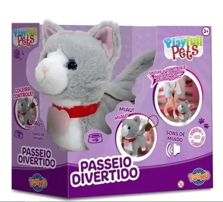 Gatinho C/c Fio/som Passeio Div.toyng