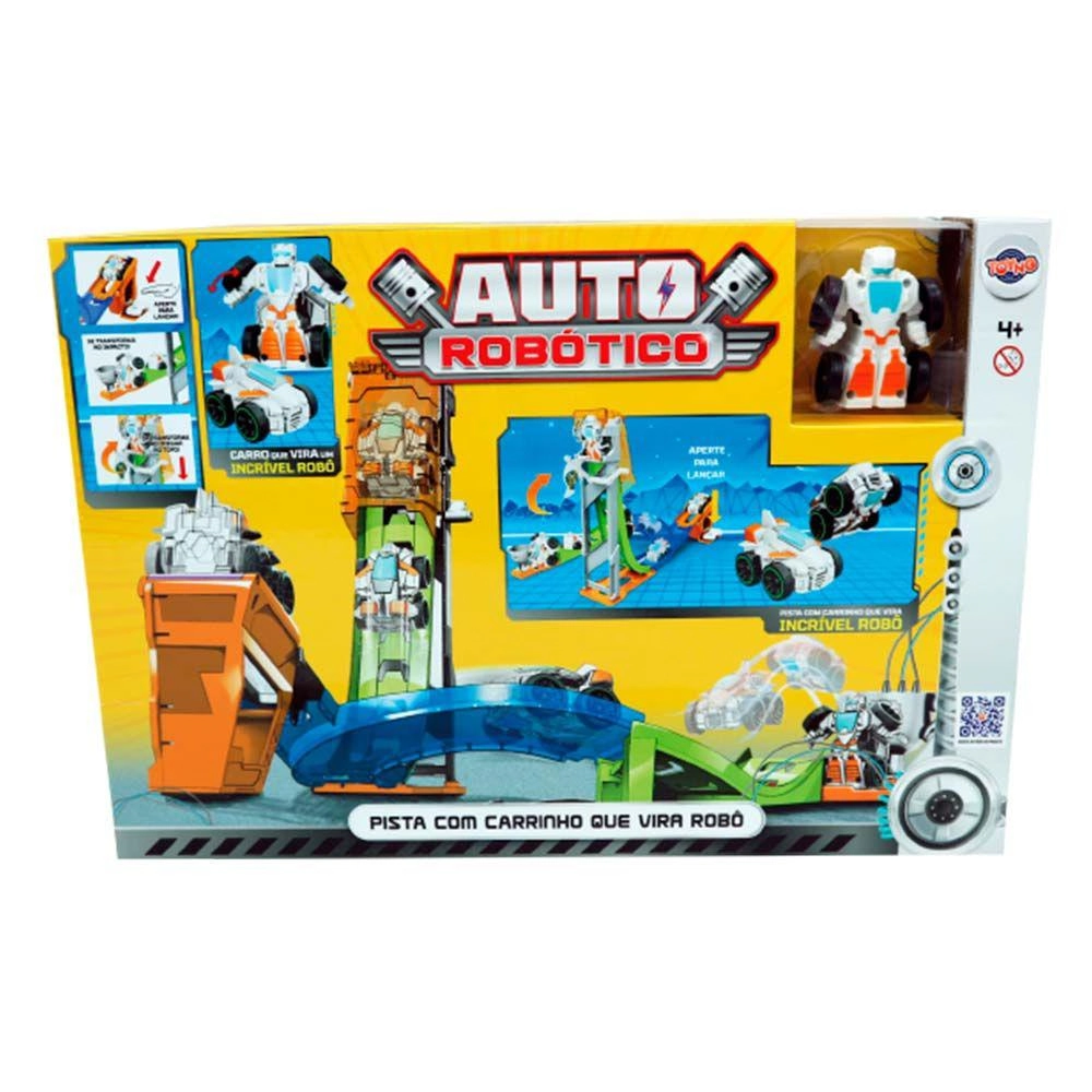 Pista Lanca Carro Que Vira Robo 6pc Ffsus Toyng