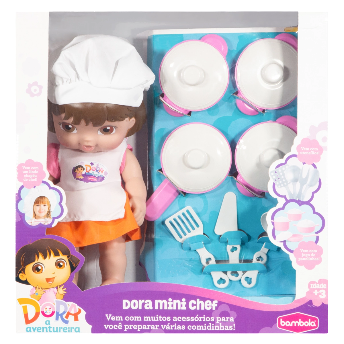 Boneca De Brinquedo Dora A Aventureira Mini Chef Bambola