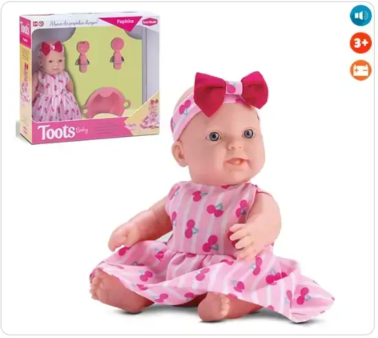 Boneca Toots Baby Papinha Com Acessórios