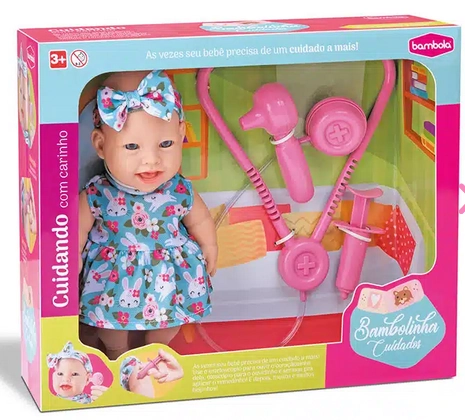 Boneca Bambolinha Cuidados Bambola