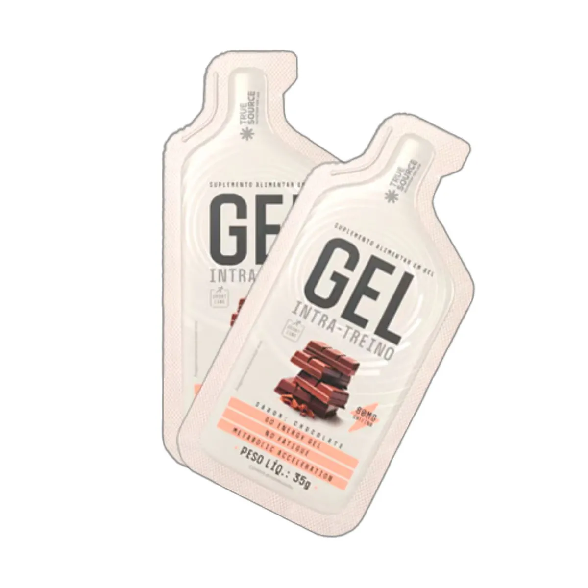 Kit 2X: Gel Intra Treino Chocolate + Cafeína True Source 35g