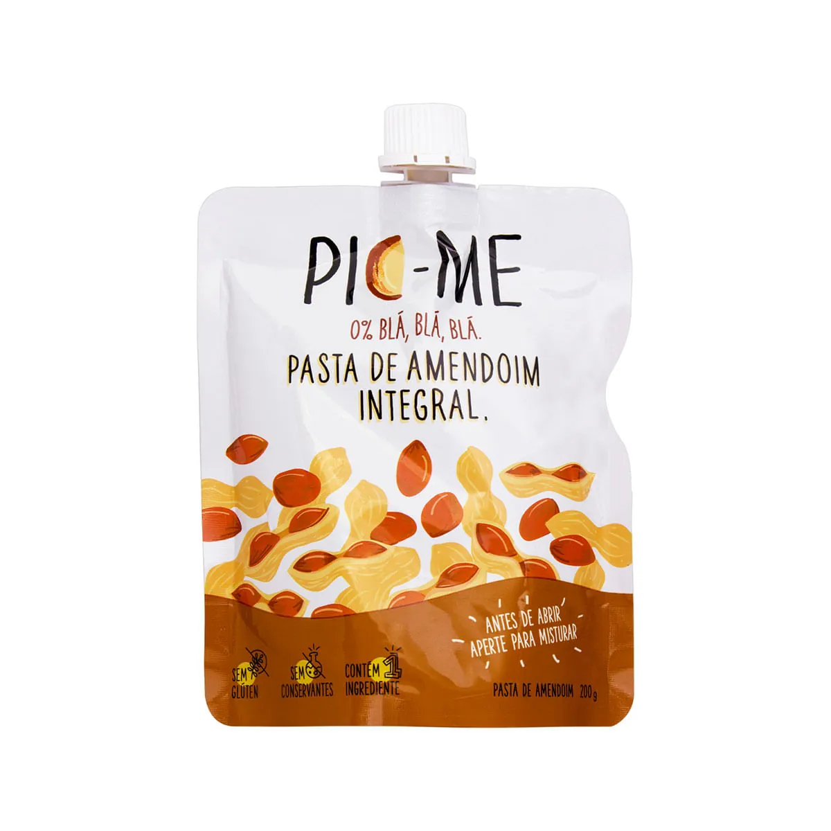Pasta de Amendoim PIC-ME Intregal 200g