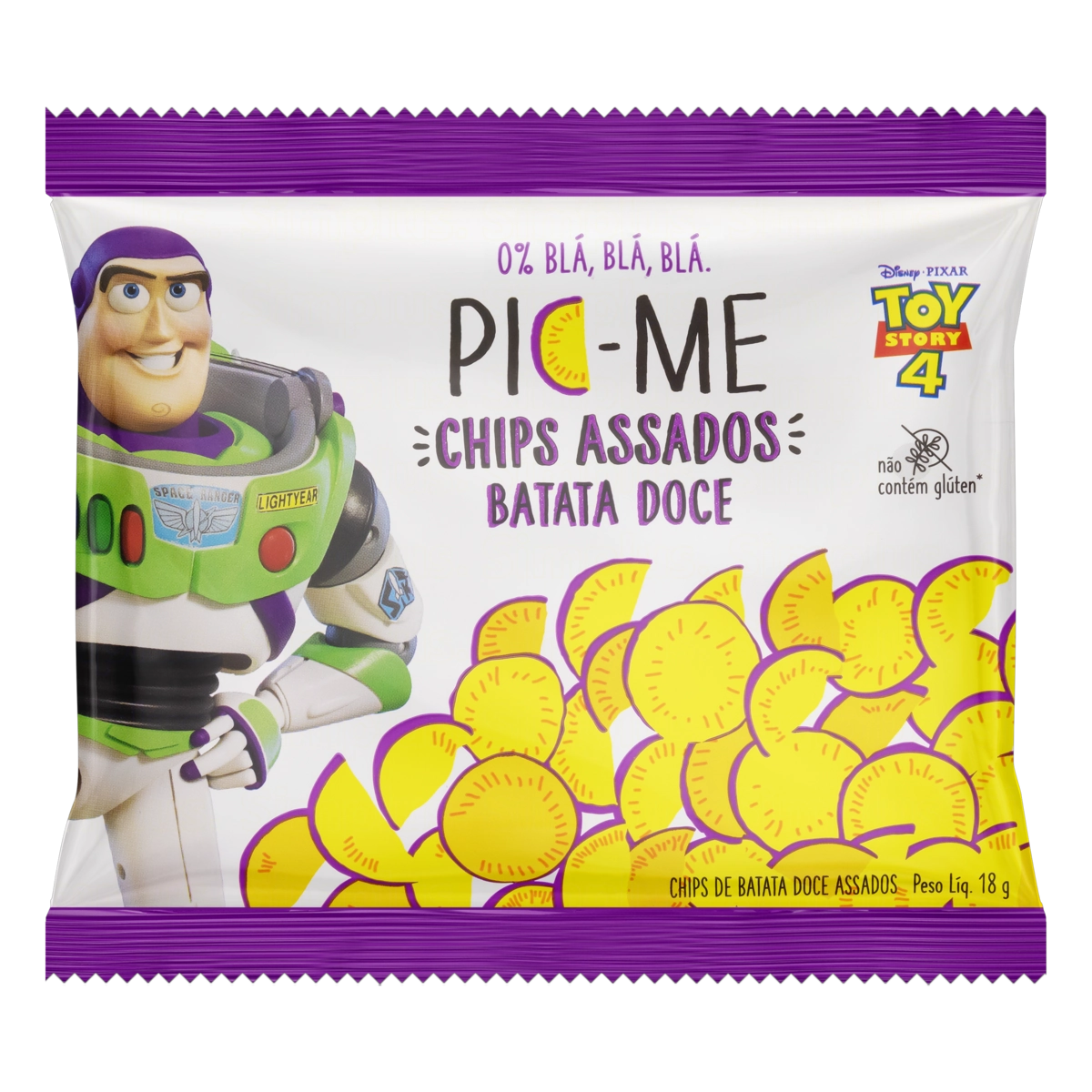 Chips De Batata Doce Toy Story 4 Pic Me Pacote 18g