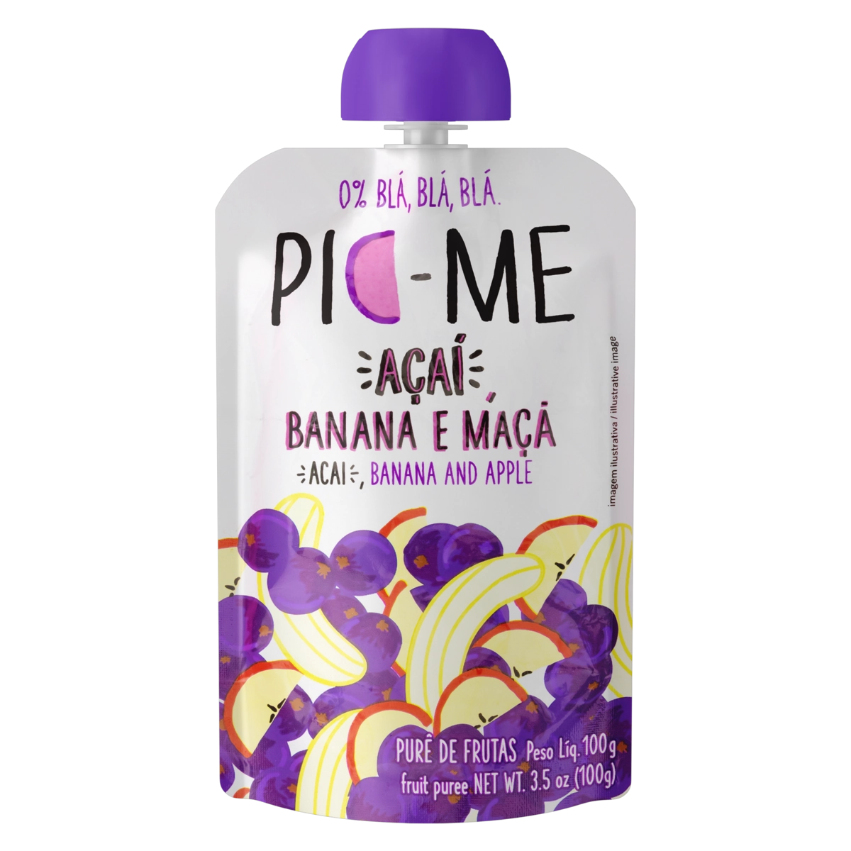 Purê de Frutas Pic Me Açaí com Banana 100 g