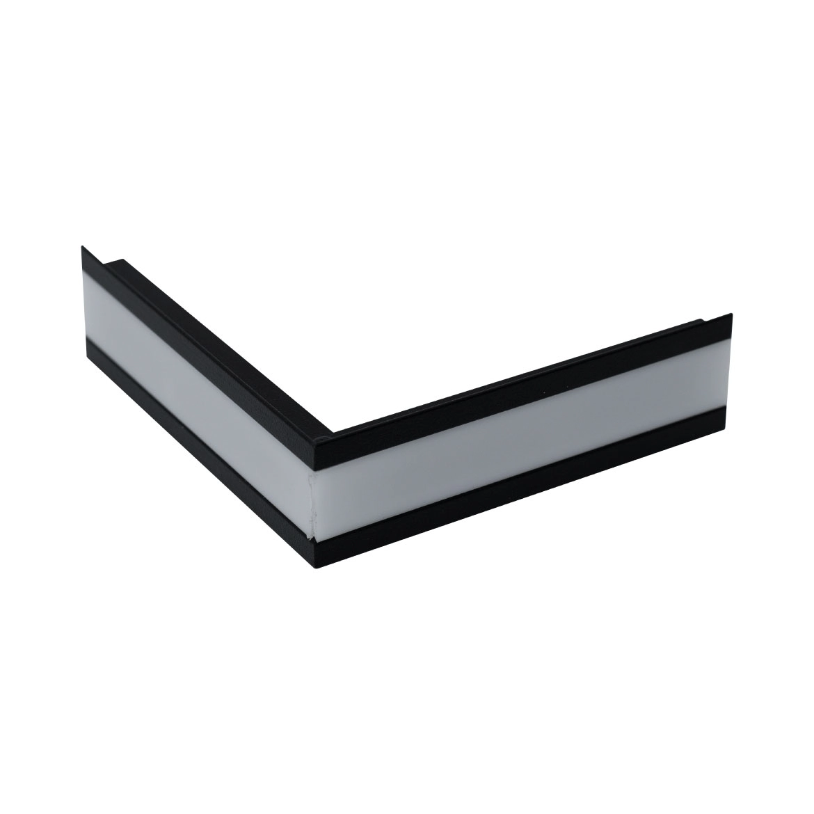 Conexão Emenda L Preto P/ Perfil De Embutir Wood Quina 30688 Usina St2880