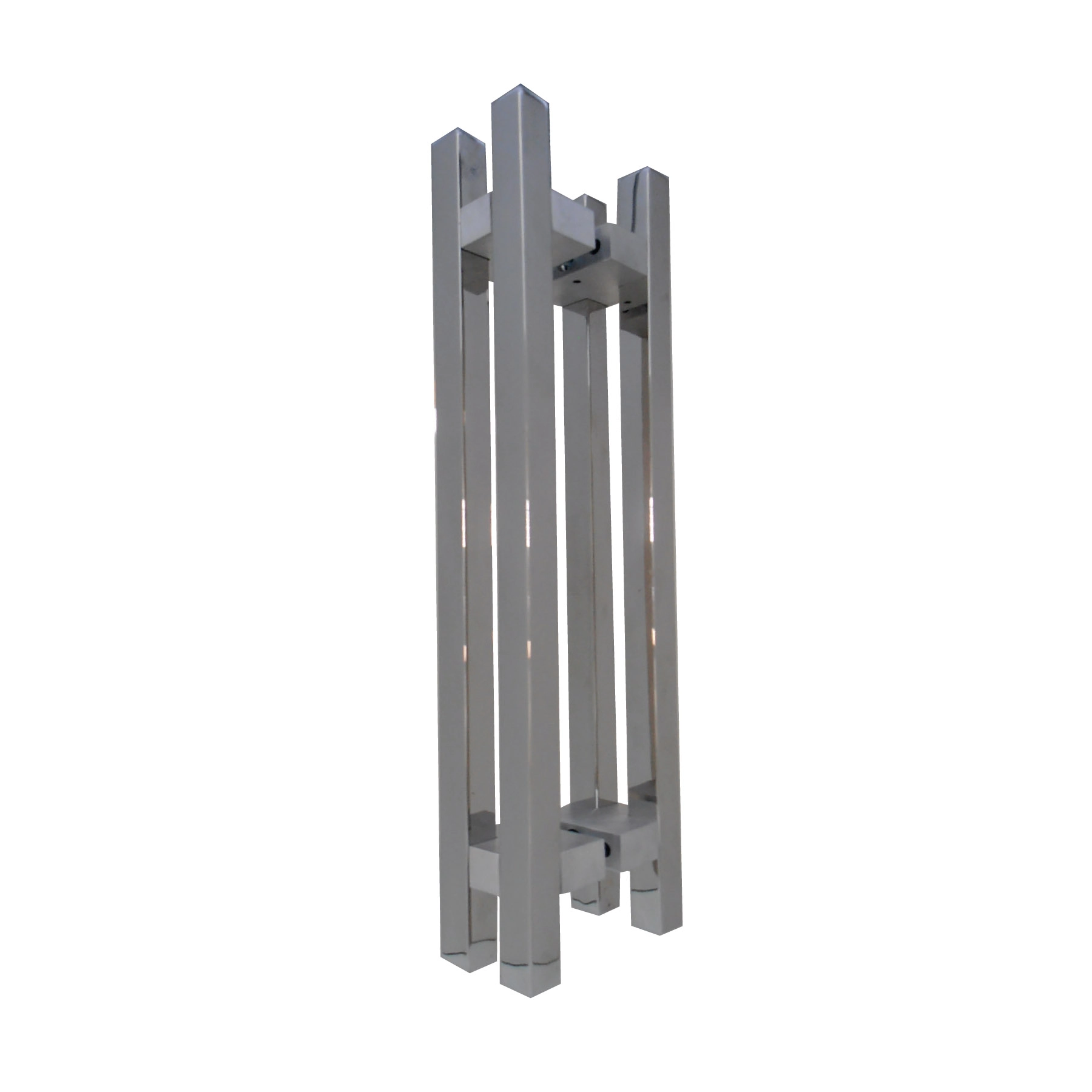 Puxador Para Porta de Madeira, Vidro e Metal Barra Reta 60cm Aço Inox Polido