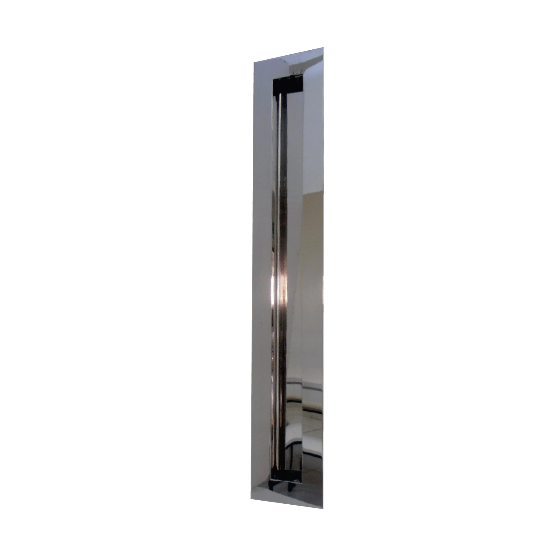 Puxador para Porta de Madeira Concha Aço Inox Prata Polido Vesfer