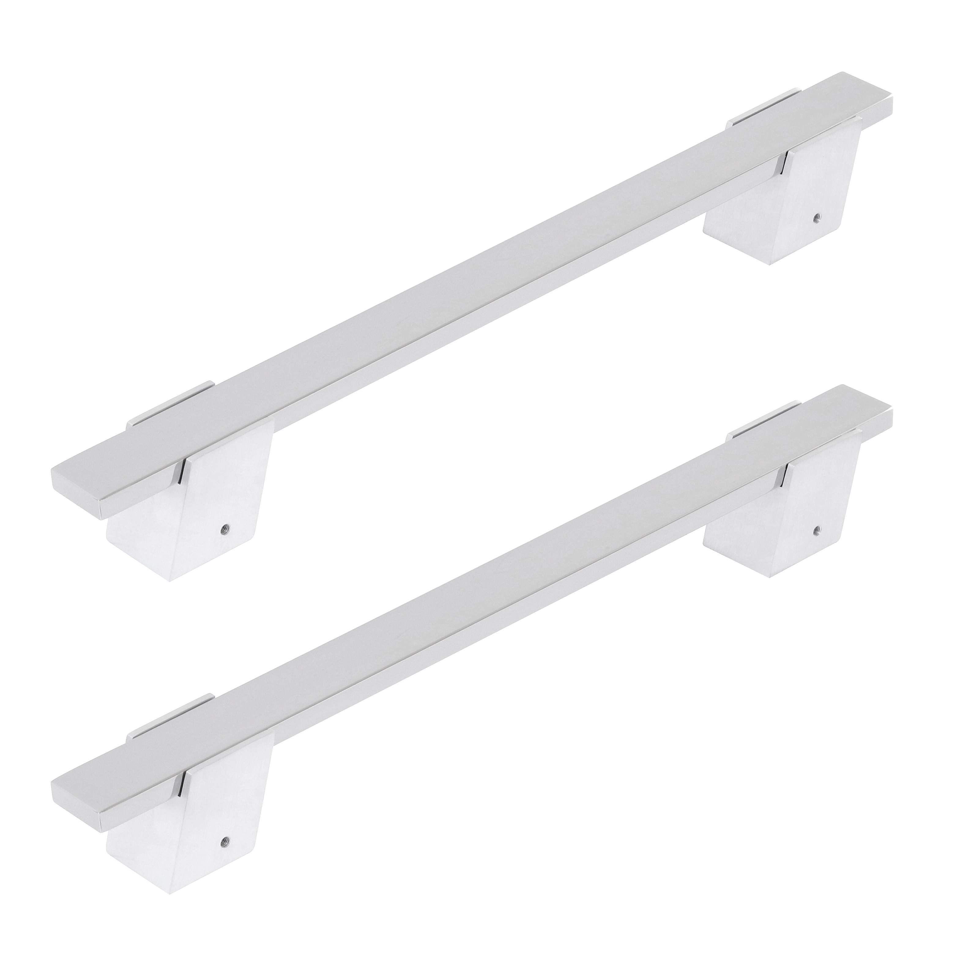 Puxador Para Porta de Madeira, Vidro e Metal Barra Reta 40cm Aço Inox Polido