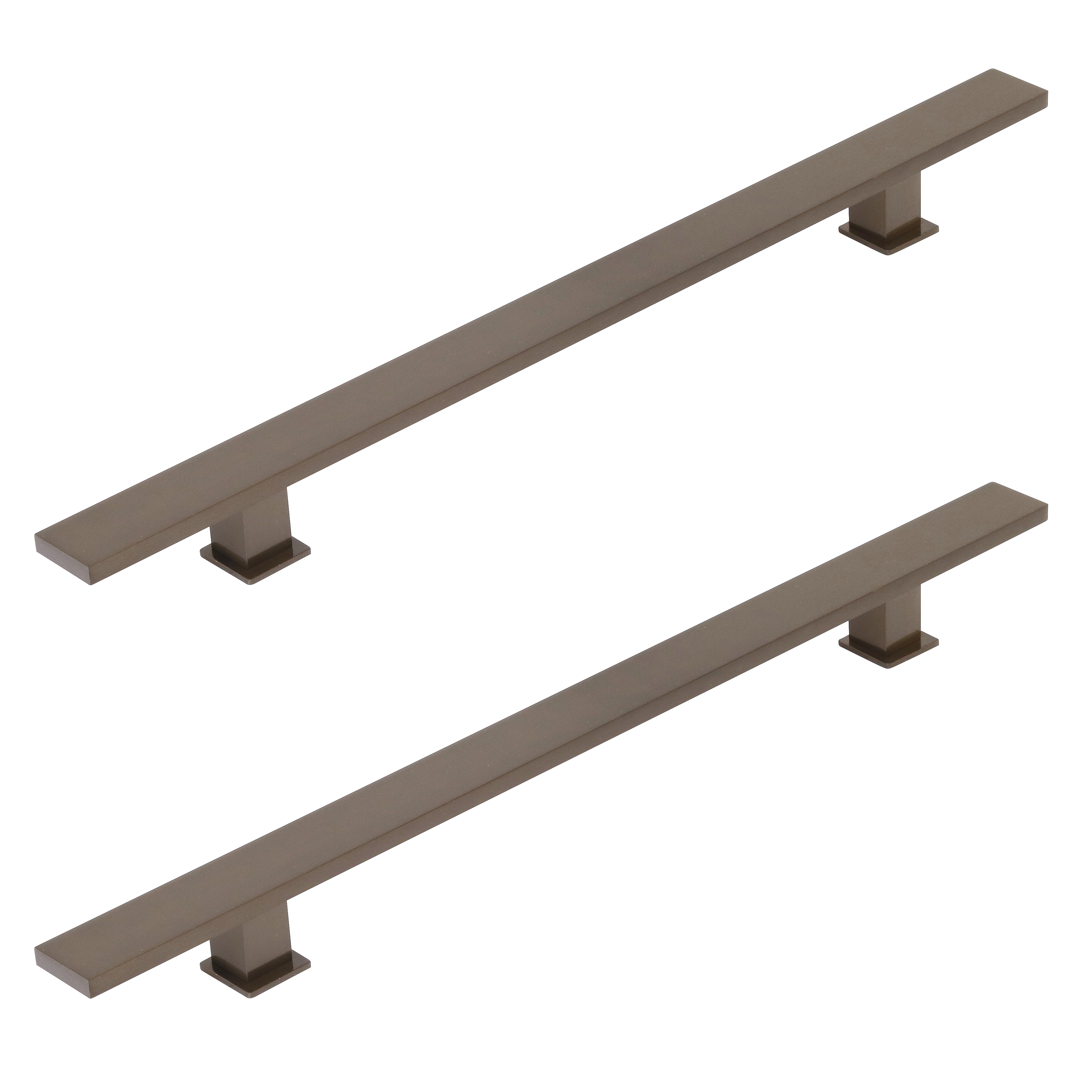Puxador Para Porta de Madeira, Vidro e Metal Barra Reta 60cm Alumínio Antique