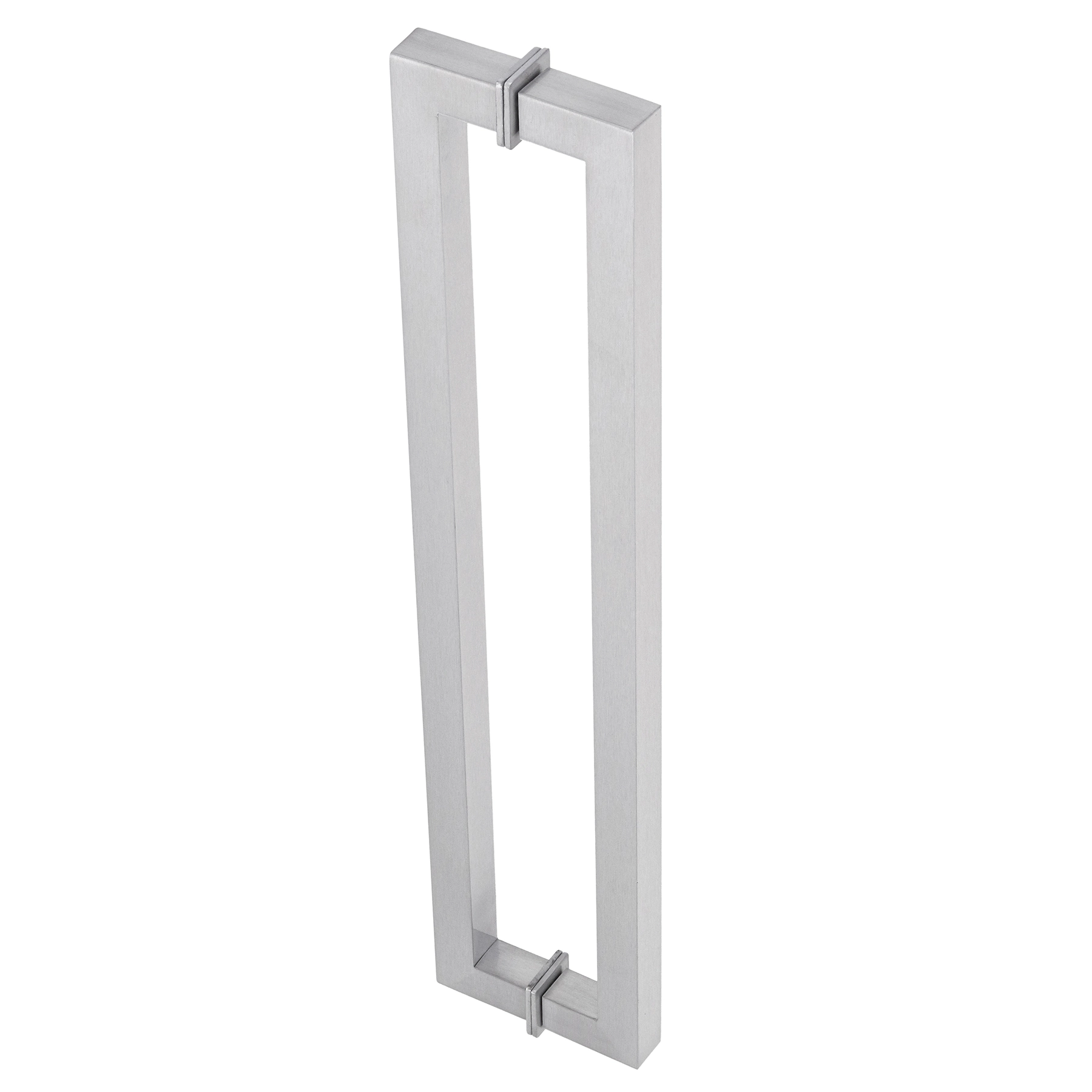 Puxador de Porta Pivotante e de Correr de Madeira Vidro e Aço em Alumínio Cinza Fosco Tubular Reto 60cm Vesfer 3002