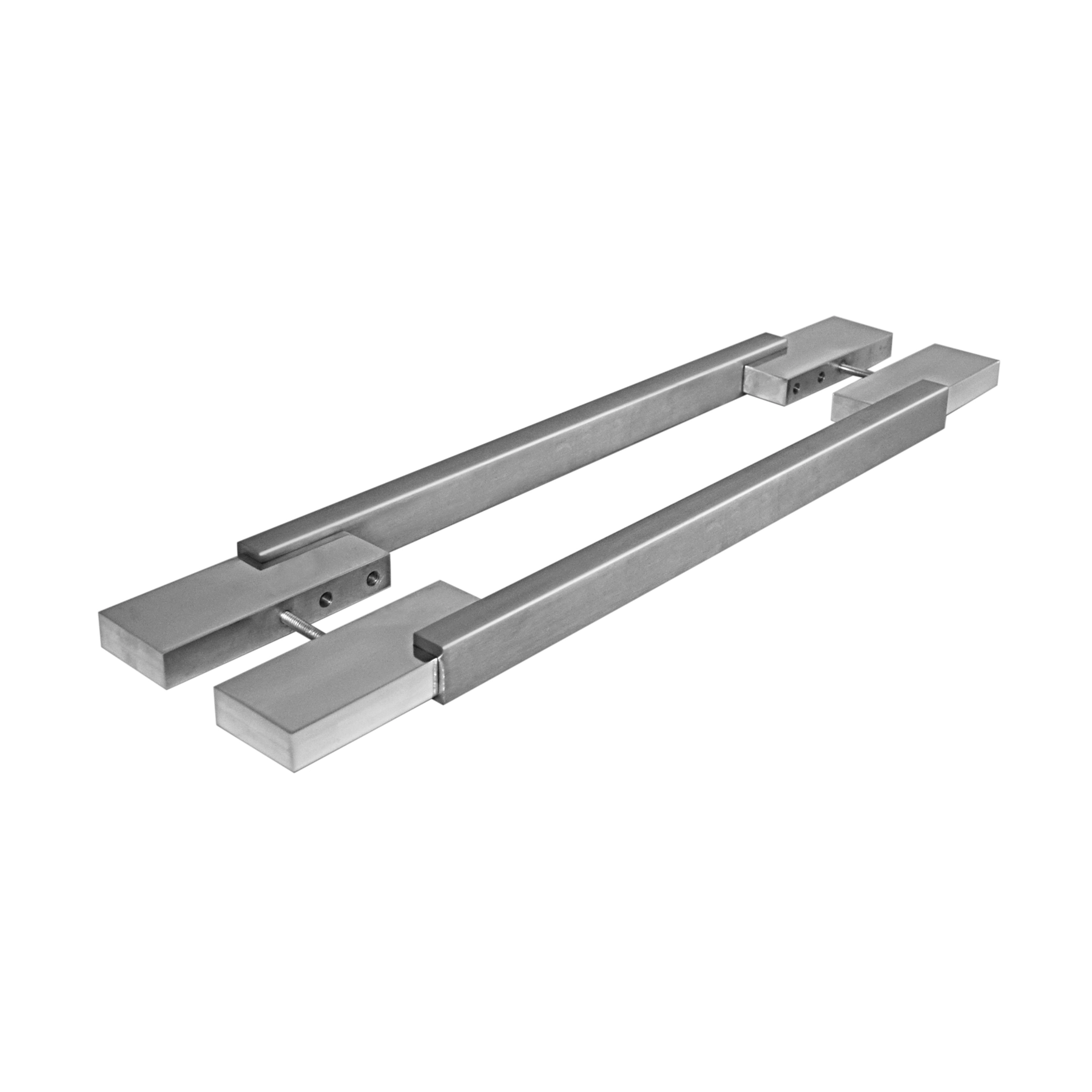 Puxador Para Porta de Madeira, Vidro e Metal Barra Reta 60cm Aço Inox Escovado