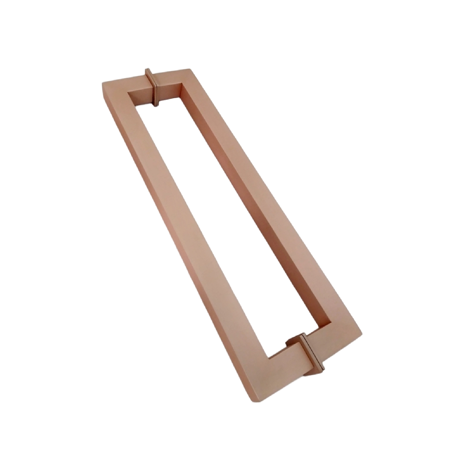 Puxador de Porta Pivotante e de Correr de Madeira Vidro e Aço em Alumínio Cinza Fosco Tubular Reto 60cm Vesfer 3002