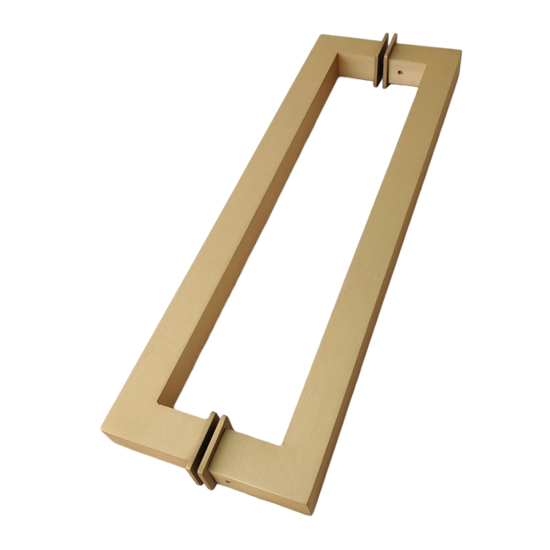 Puxador de Porta Pivotante e de Correr de Madeira Vidro e Aço Alumínio Dourado Brilhante Tubular Reto 80cm Vesfer 3002