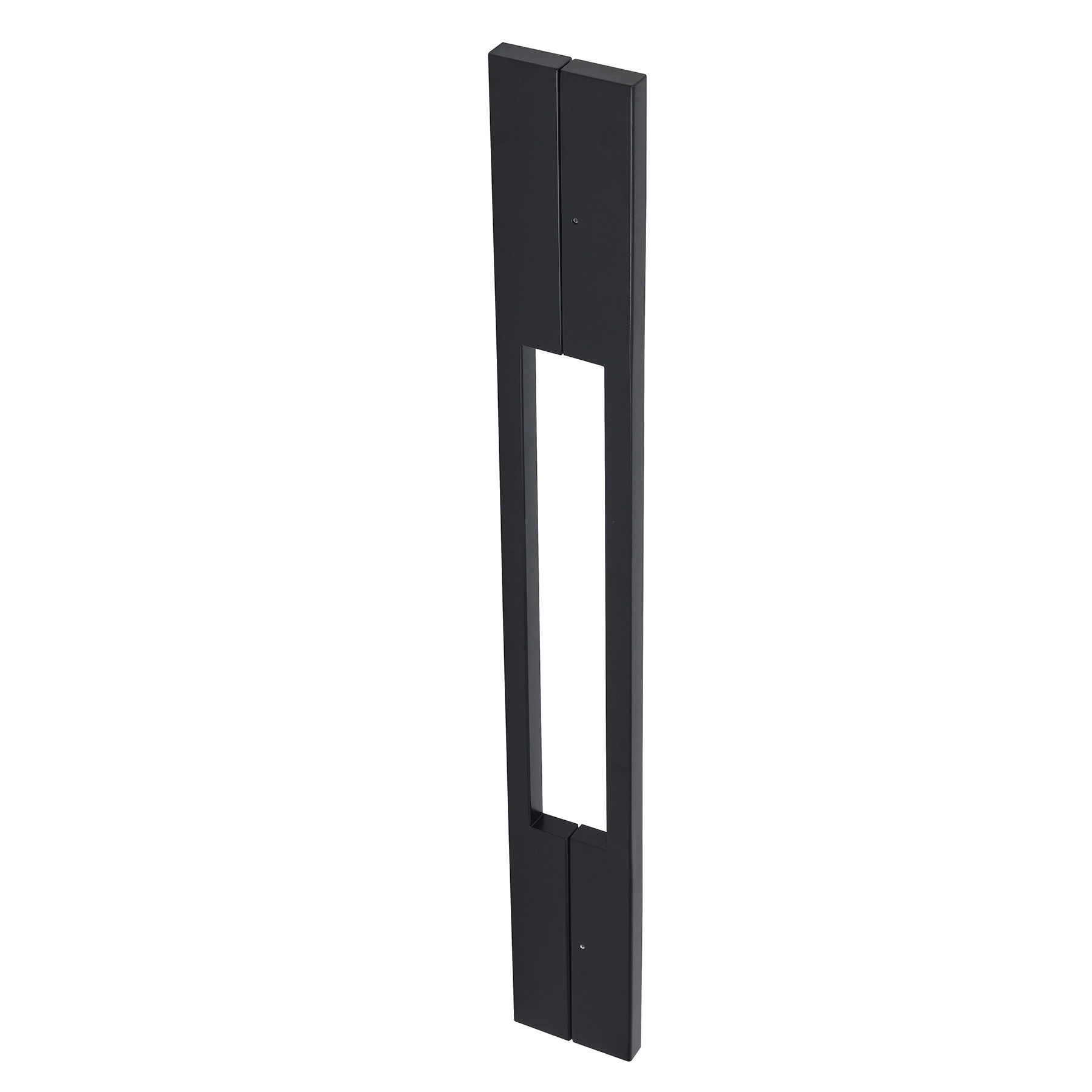 Puxador de Porta Pivotante e de Correr de Madeira Vidro e Aço em Aço Inox Prata Polido Tubular Reto 80cm Vesfer 3062