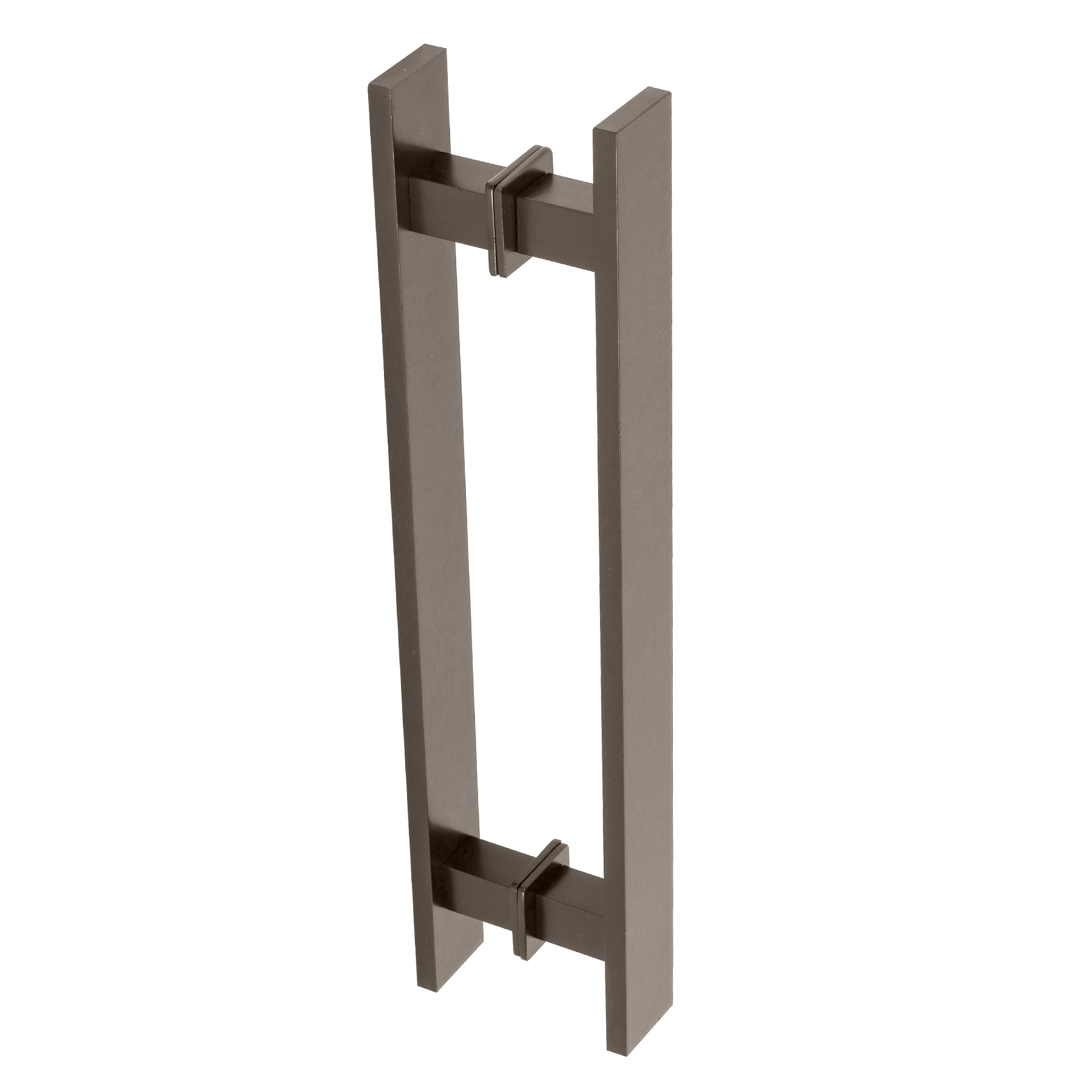 Puxador de Porta Pivotante e de Correr de Madeira Vidro e Aço em Alumínio Corten Polido Barra Reta 40cm Vesfer 3073
