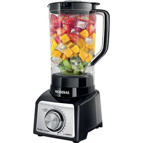 Liquidificador Mondial Premium Black L1000 Com 12 Velocidades E 1000w Preto