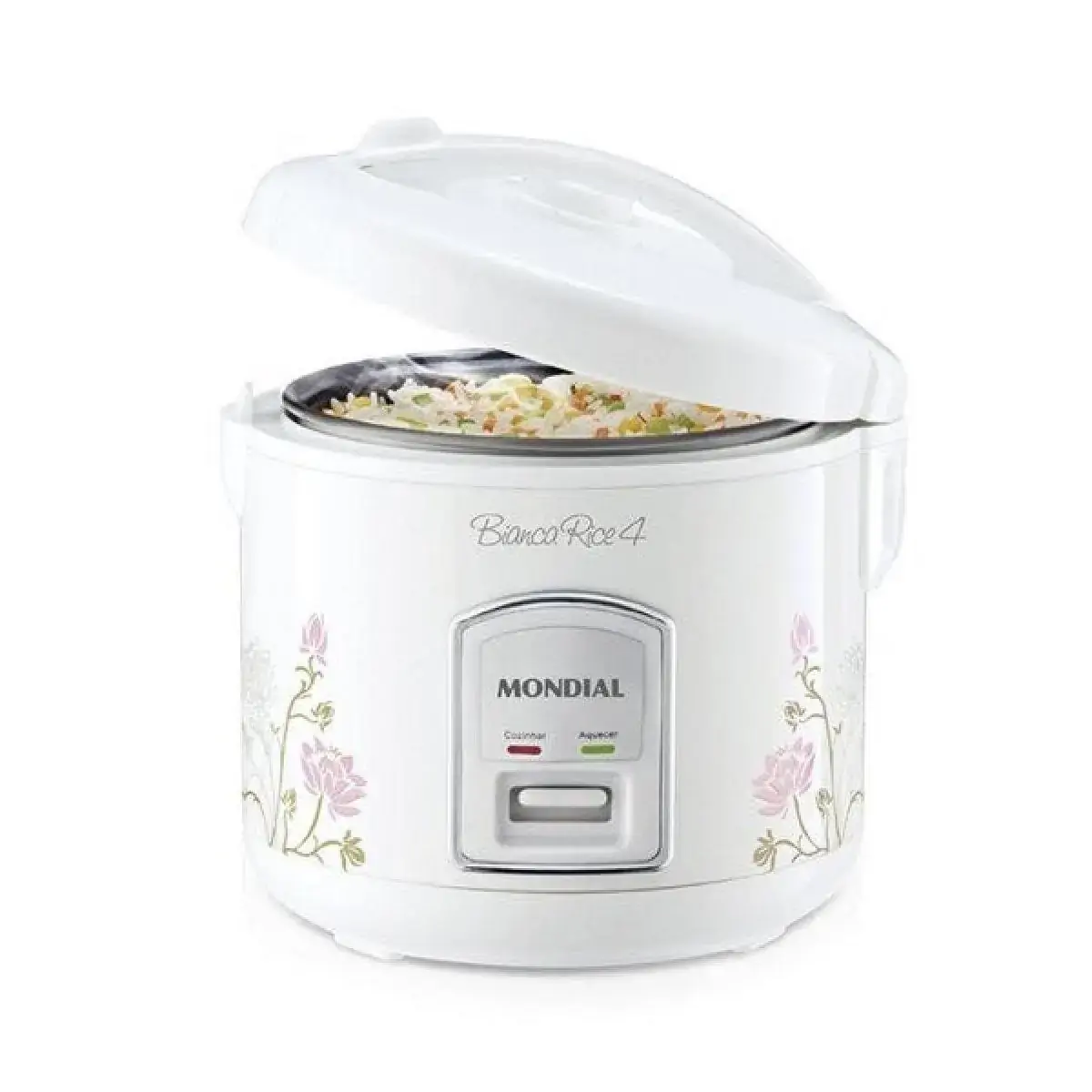Panela de Arroz Mondial Rice NPE05-5X Branco/Floral 220V