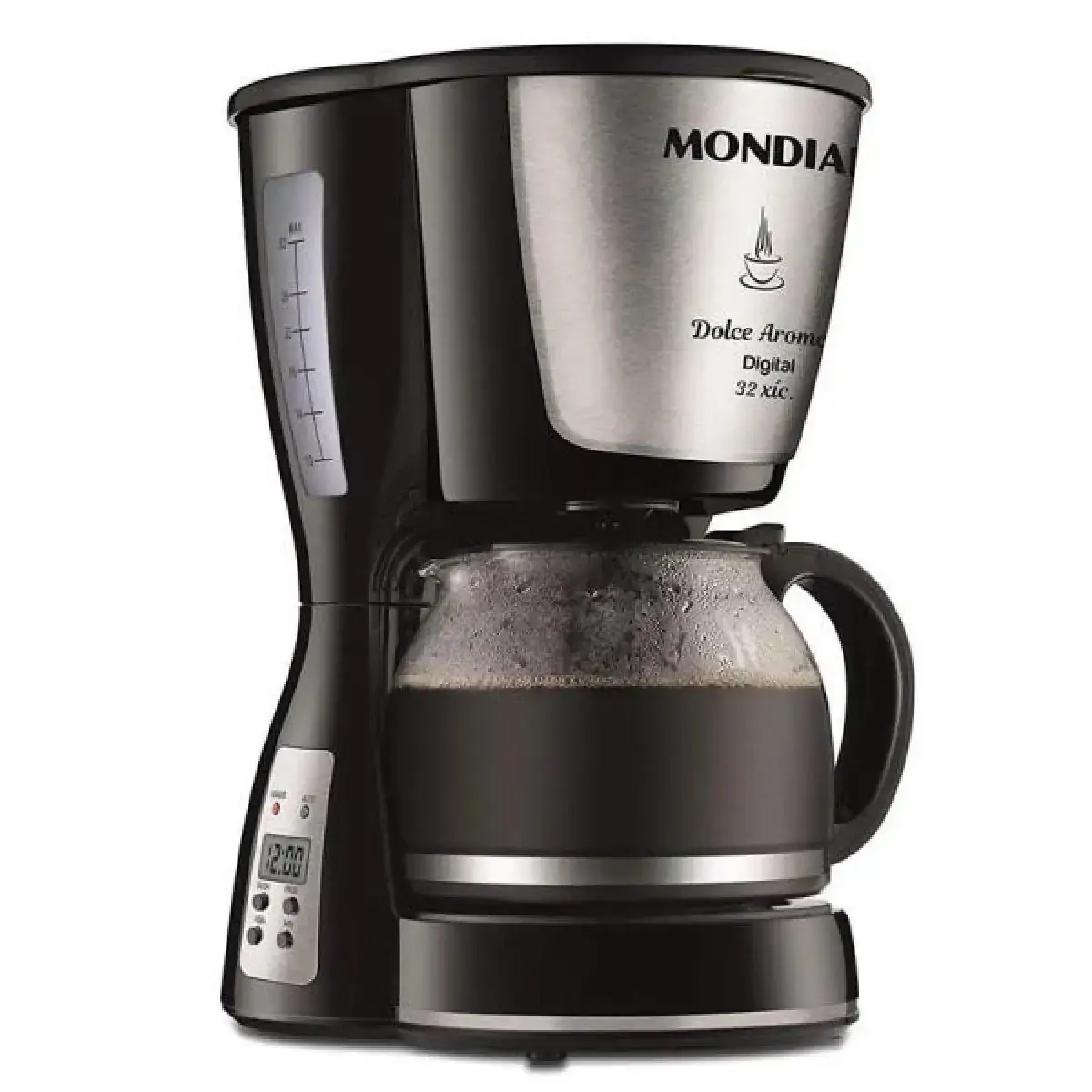 Cafeteira 32 Xícaras Digital Mondial Dolce Arome C 31 Preta E Inox 127v