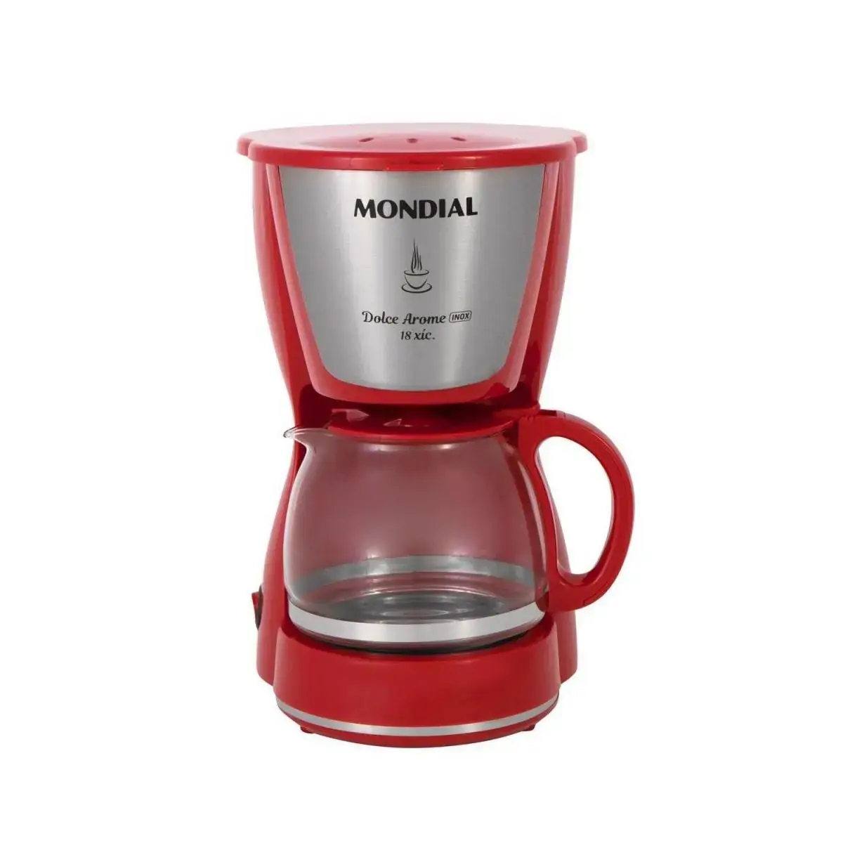 Cafeteira Elétrica MONDIAL Inox e Vermelho C-35 18 Chícaras 110V