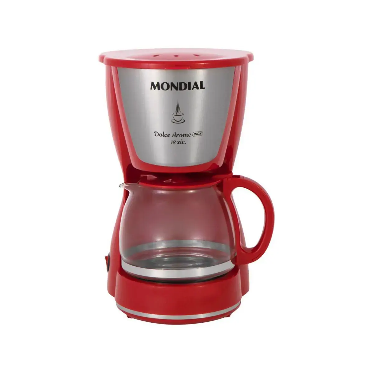 Cafeteira Elétrica MONDIAL Inox e Vermelho C-35 18 Chícaras 220V