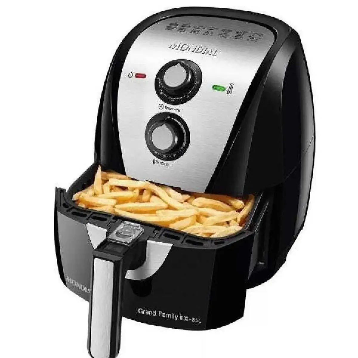 Fritadeira sem Óleo Air Fryer MONDIAL Inox e Preto AF55 5L 110V