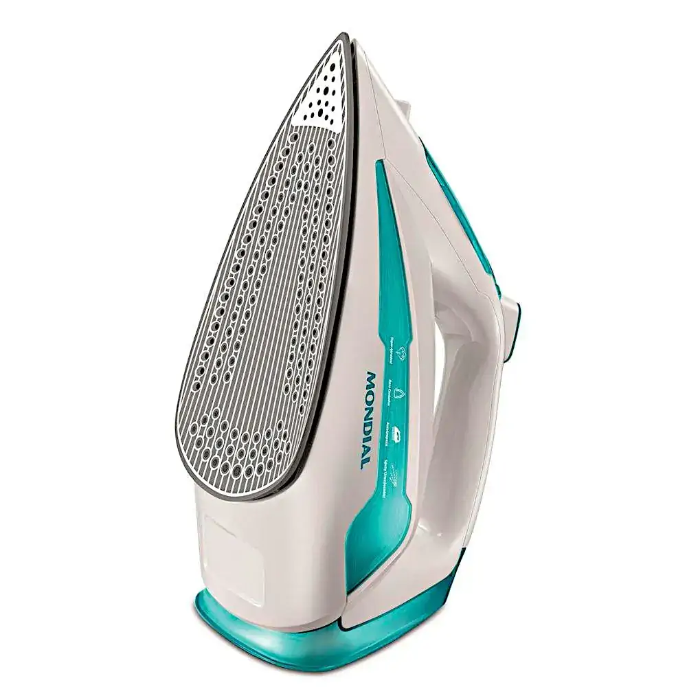 Ferro De Passar A Vapor Mondial Turbo Steam F 45 Azul E Branco