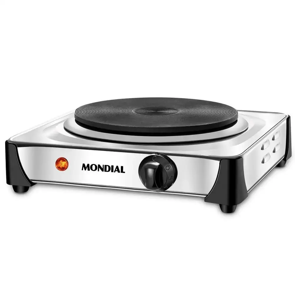 Fogão Elétrico Fast Cook 1000w 110v Cromado
