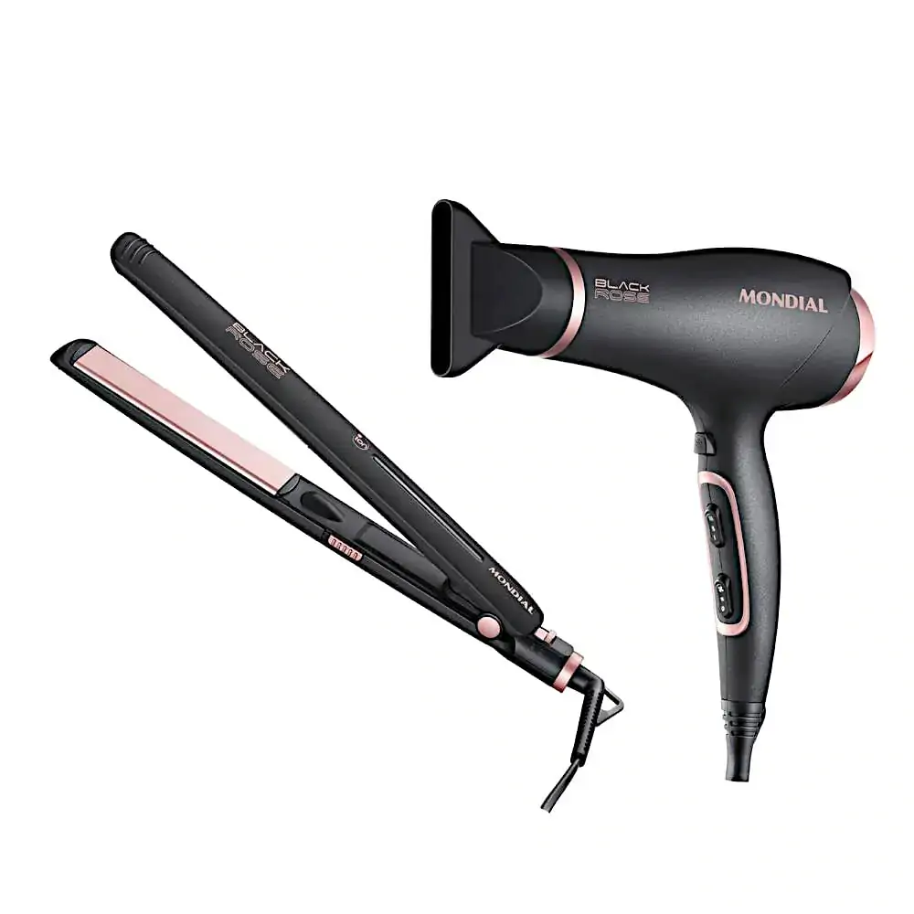 Kit Secador 127 Prancha Biv Mondial