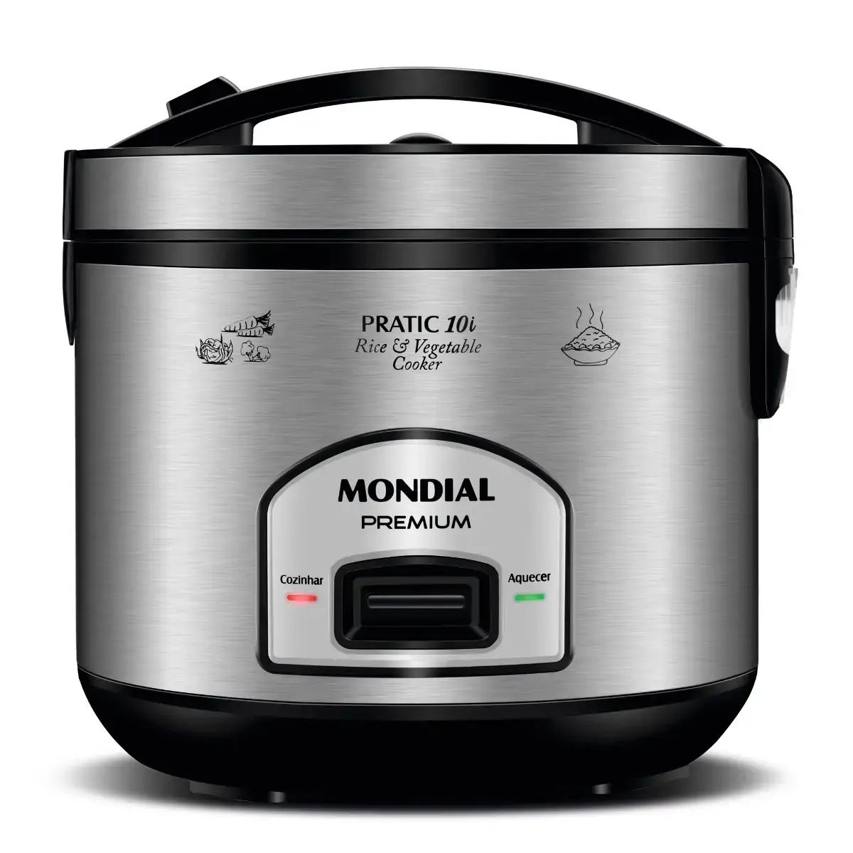 Panela Elétrica de Arroz MONDIAL Preto e Inox PE-42 110V