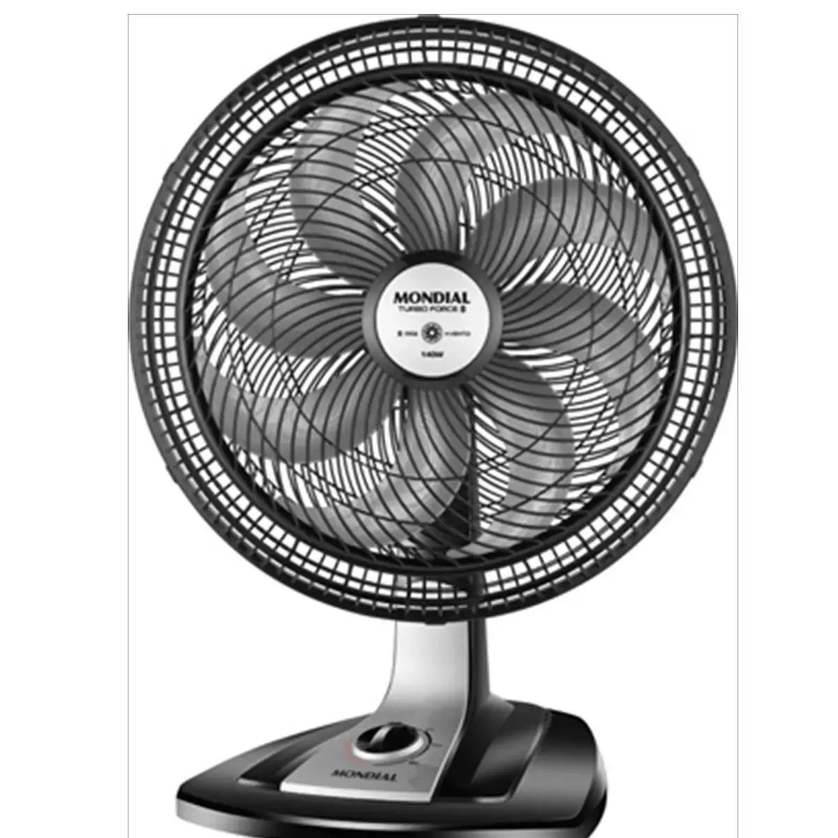 Ventilador de Mesa Mondial VTX-40-8P Turbo Preto e Prata - 40cm 3 Velocidades 110V
