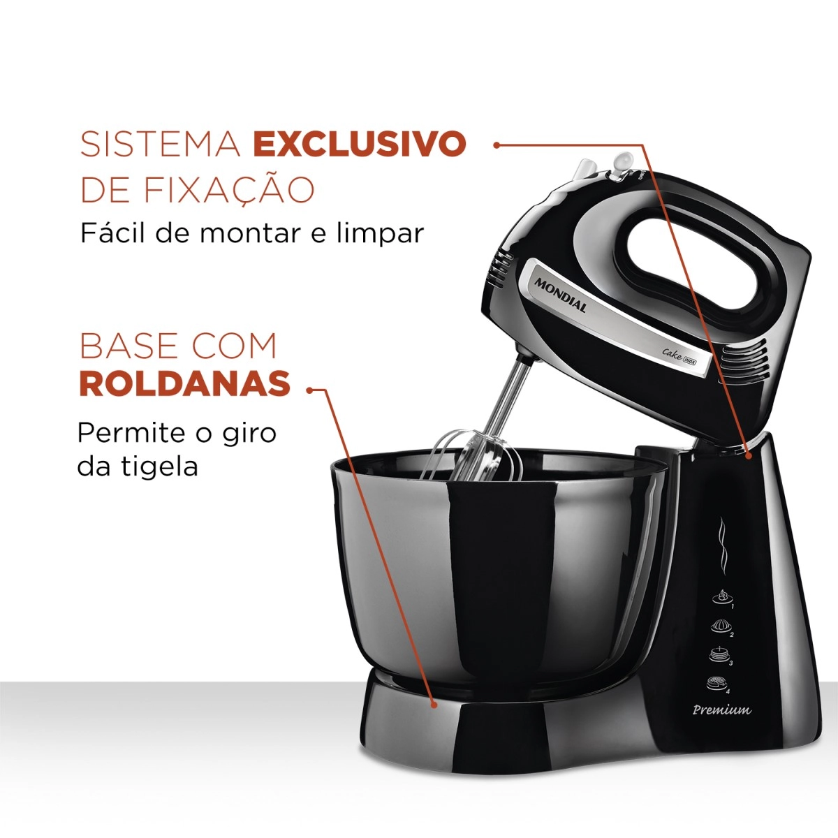 Bat Mondial B50 B 500w 1074 01 Preto/inox 110 Volts
