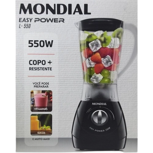 Liquidificador 2V MONDIAL Preto L-550 220V